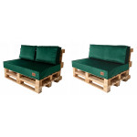 Paletové sedenie Golden Garden GG43 podsedák a vankúš 120cm x 80cm x 15cm smaragdová